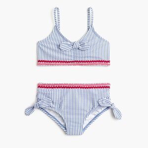 Crew Cuts Seersucker Retro Girls Bikini Sz 8
